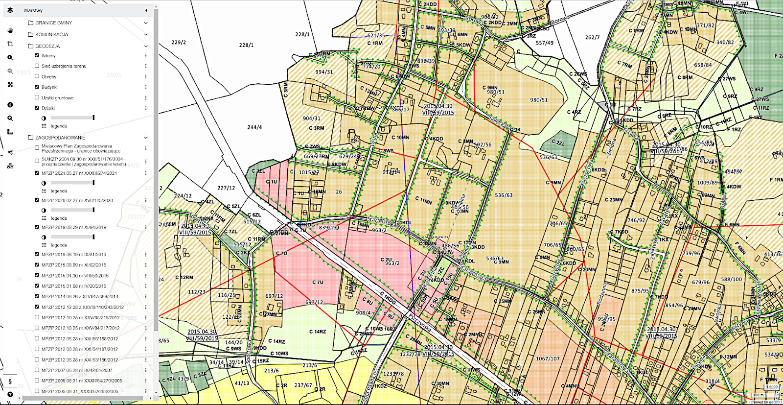 goGISmap - moduł warstwy standard +