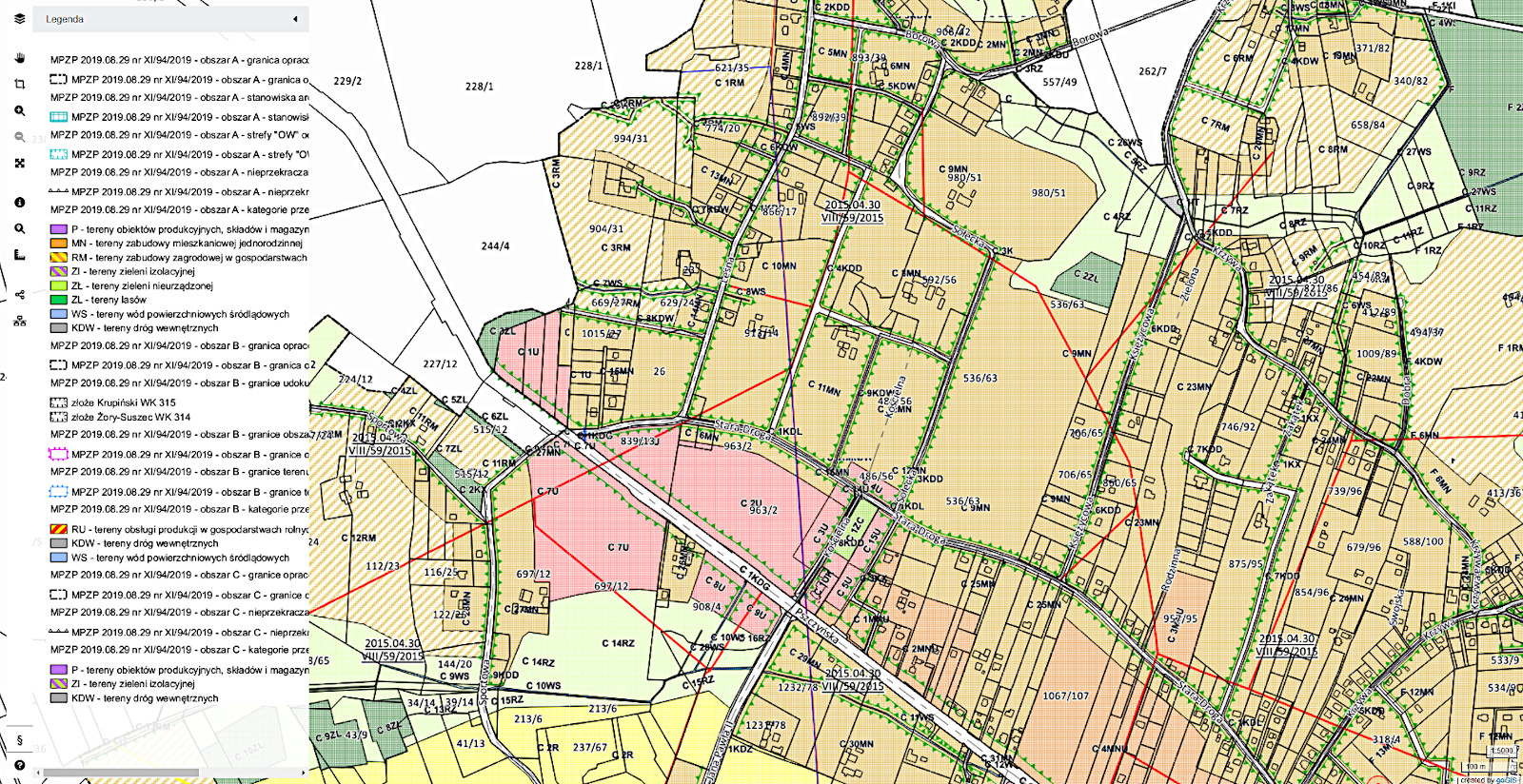 goGismap - moduł legenda