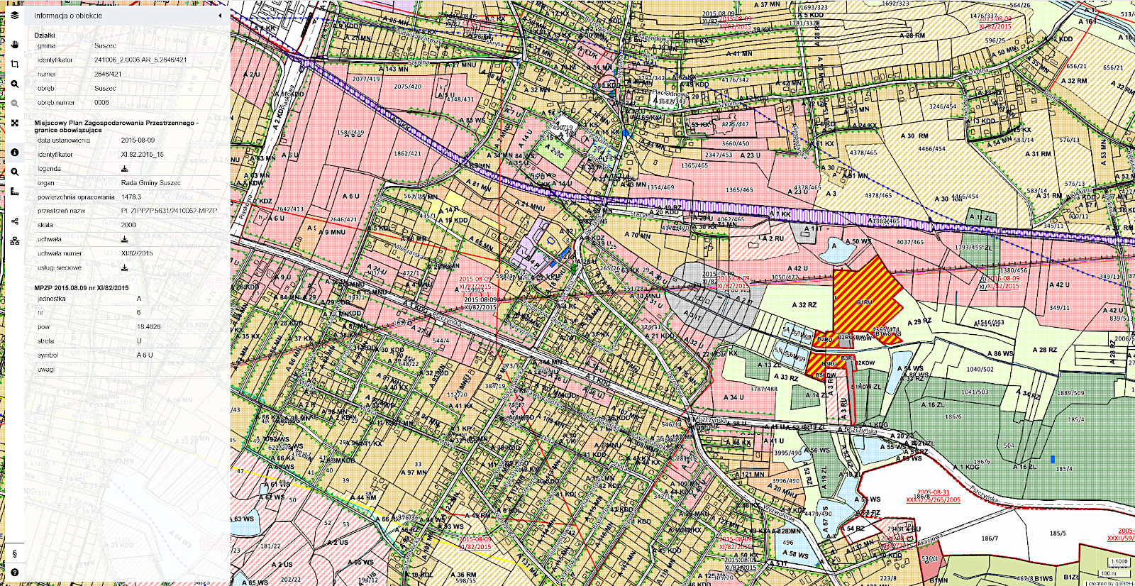 goGISmap - moduł informacje o obiekcie