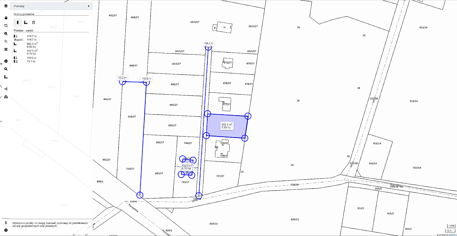 goGISmap - moduł wyszukiwanie